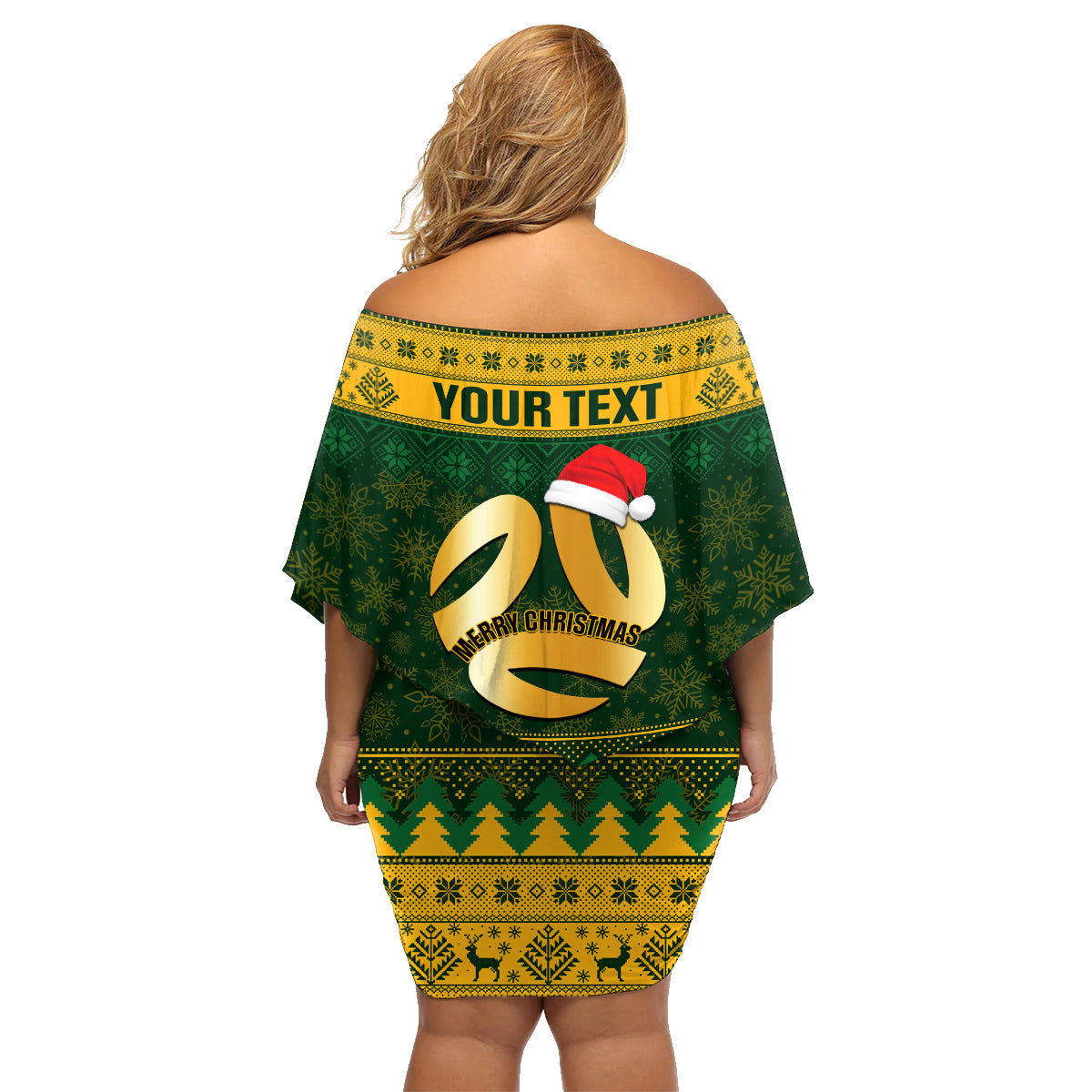 personalised-australia-matildas-christmas-family-matching-off-shoulder-short-dress-and-hawaiian-shirt-merry-xmas-2023-national-color