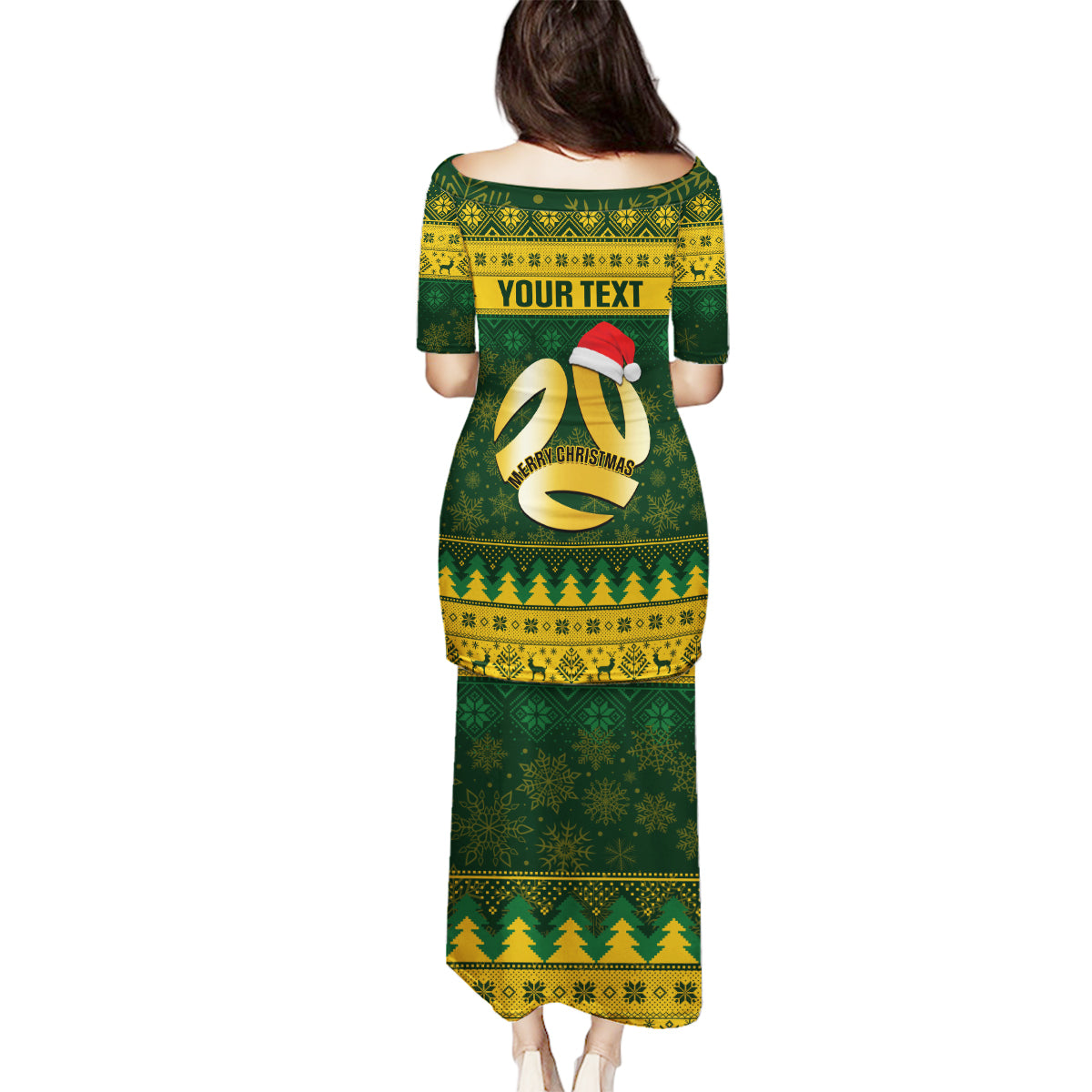 personalised-australia-matildas-christmas-family-matching-puletasi-dress-and-hawaiian-shirt-merry-xmas-2023-national-color