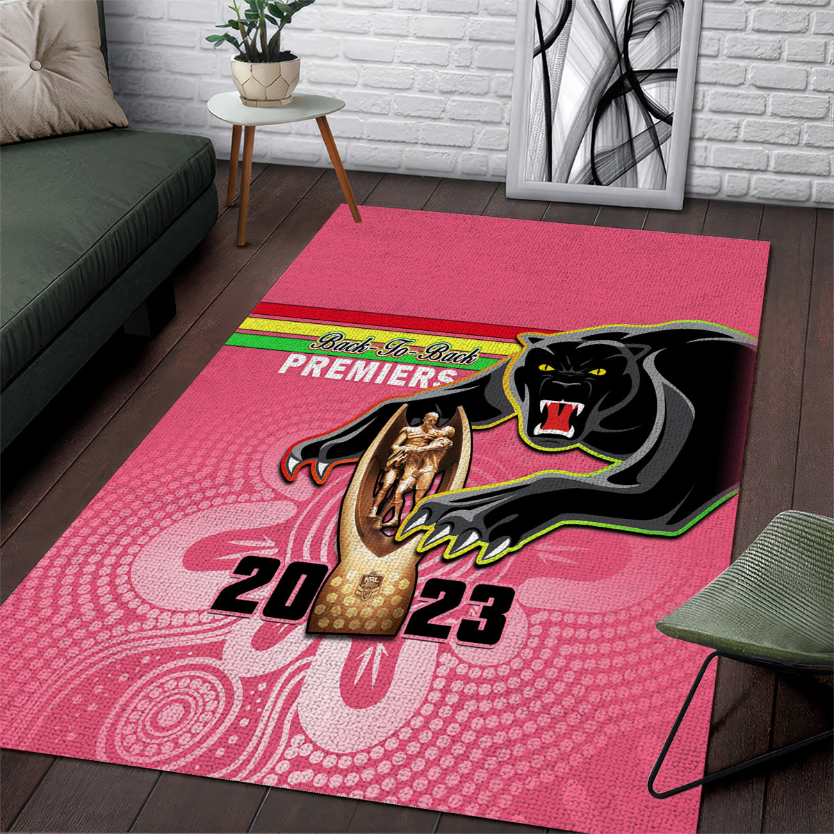 personalised-panthers-area-rug-premiers-back-to-back-2023-pink-version