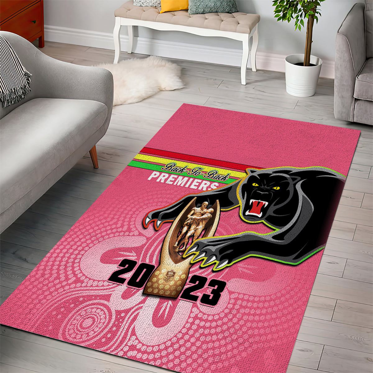 personalised-panthers-area-rug-premiers-back-to-back-2023-pink-version