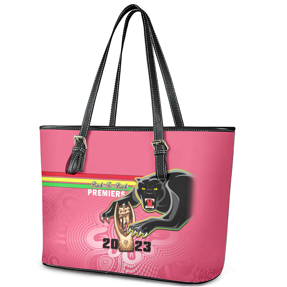 personalised-panthers-leather-tote-bag-premiers-back-to-back-2023-pink-version