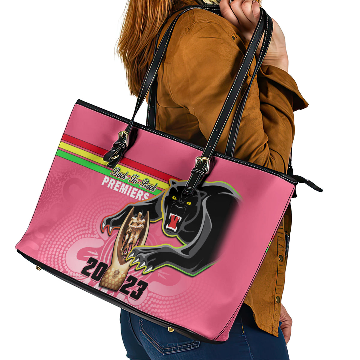 personalised-panthers-leather-tote-bag-premiers-back-to-back-2023-pink-version