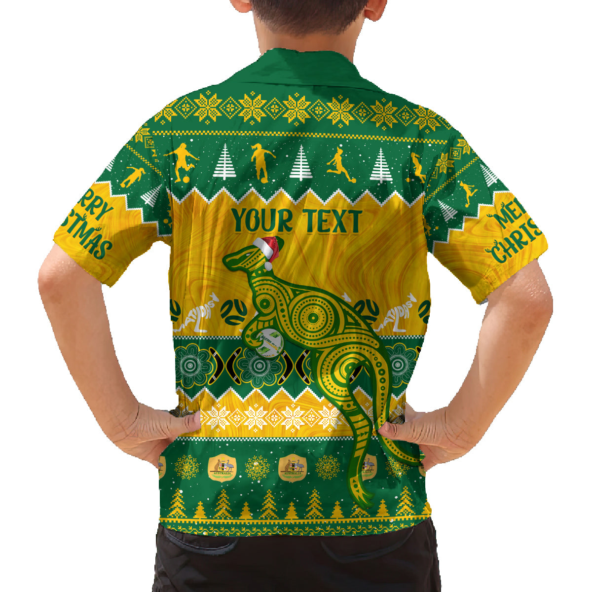 personalised-australia-soccer-christmas-family-matching-long-sleeve-bodycon-dress-and-hawaiian-shirt-all-i-want-for-xmas-is-matildas