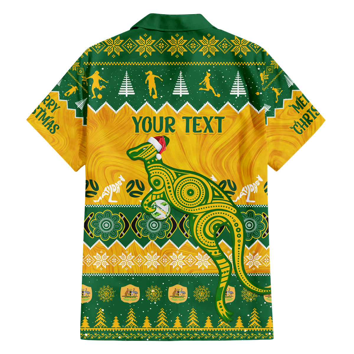 personalised-australia-soccer-christmas-family-matching-long-sleeve-bodycon-dress-and-hawaiian-shirt-all-i-want-for-xmas-is-matildas