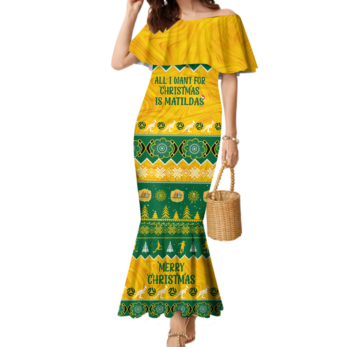 personalised-australia-soccer-christmas-family-matching-mermaid-dress-and-hawaiian-shirt-all-i-want-for-xmas-is-matildas