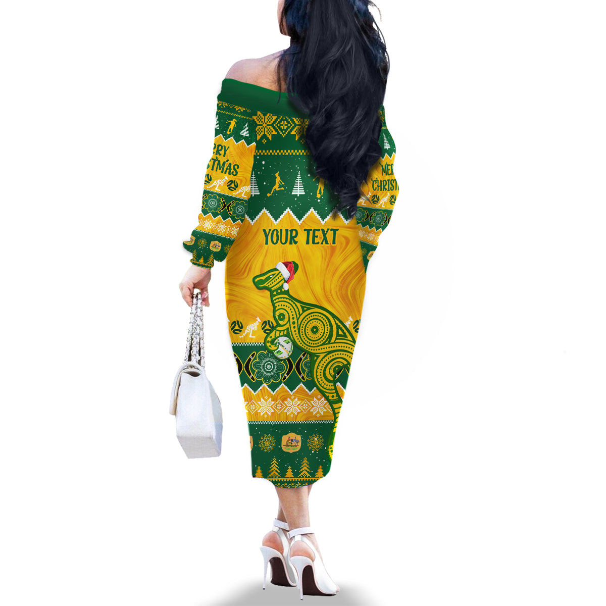 personalised-australia-soccer-christmas-family-matching-off-shoulder-long-sleeve-dress-and-hawaiian-shirt-all-i-want-for-xmas-is-matildas