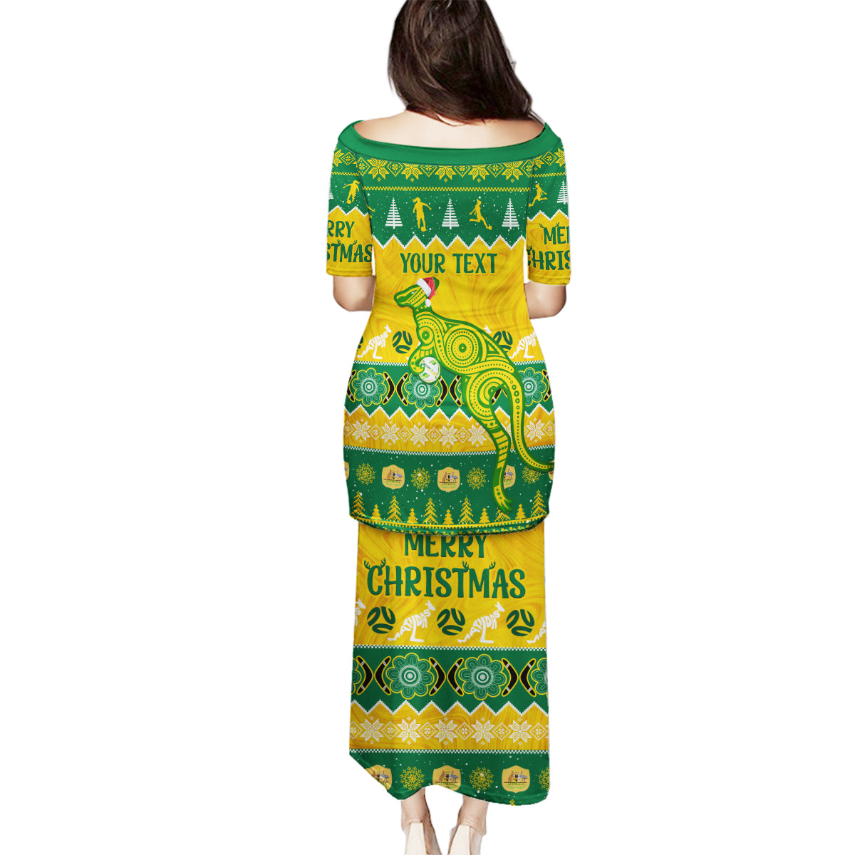 personalised-australia-soccer-christmas-family-matching-puletasi-dress-and-hawaiian-shirt-all-i-want-for-xmas-is-matildas