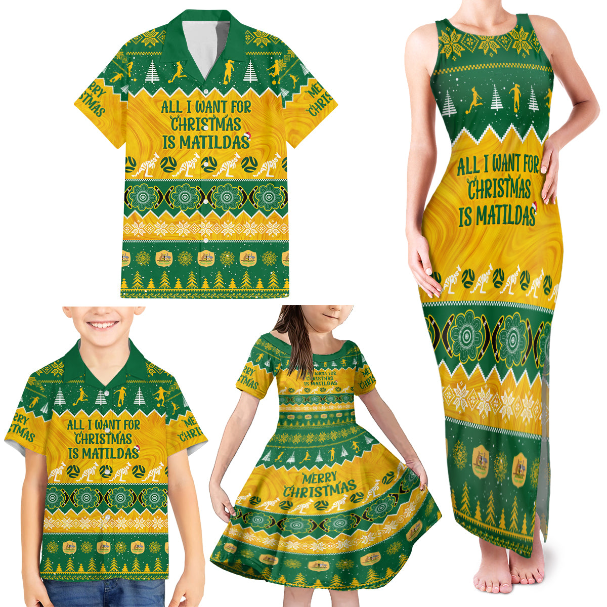 personalised-australia-soccer-christmas-family-matching-tank-maxi-dress-and-hawaiian-shirt-all-i-want-for-xmas-is-matildas