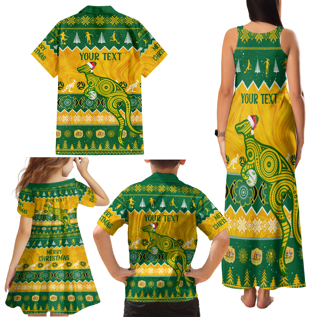 personalised-australia-soccer-christmas-family-matching-tank-maxi-dress-and-hawaiian-shirt-all-i-want-for-xmas-is-matildas