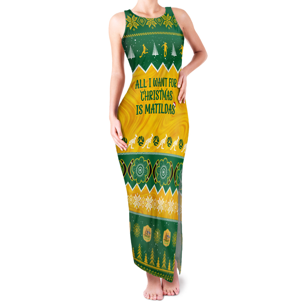 personalised-australia-soccer-christmas-family-matching-tank-maxi-dress-and-hawaiian-shirt-all-i-want-for-xmas-is-matildas