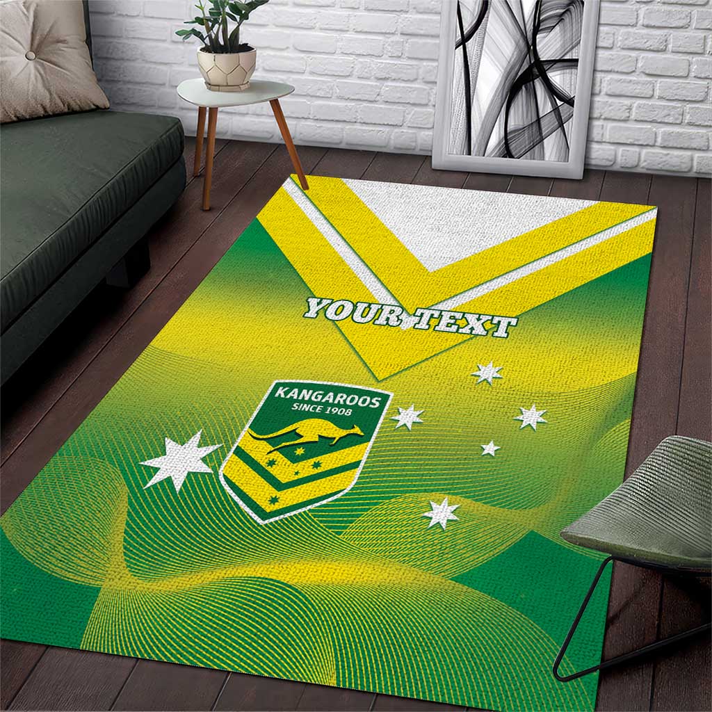 Custom Australia Rugby Area Rug 2024 Kangaroos - Gradient Sporty Style