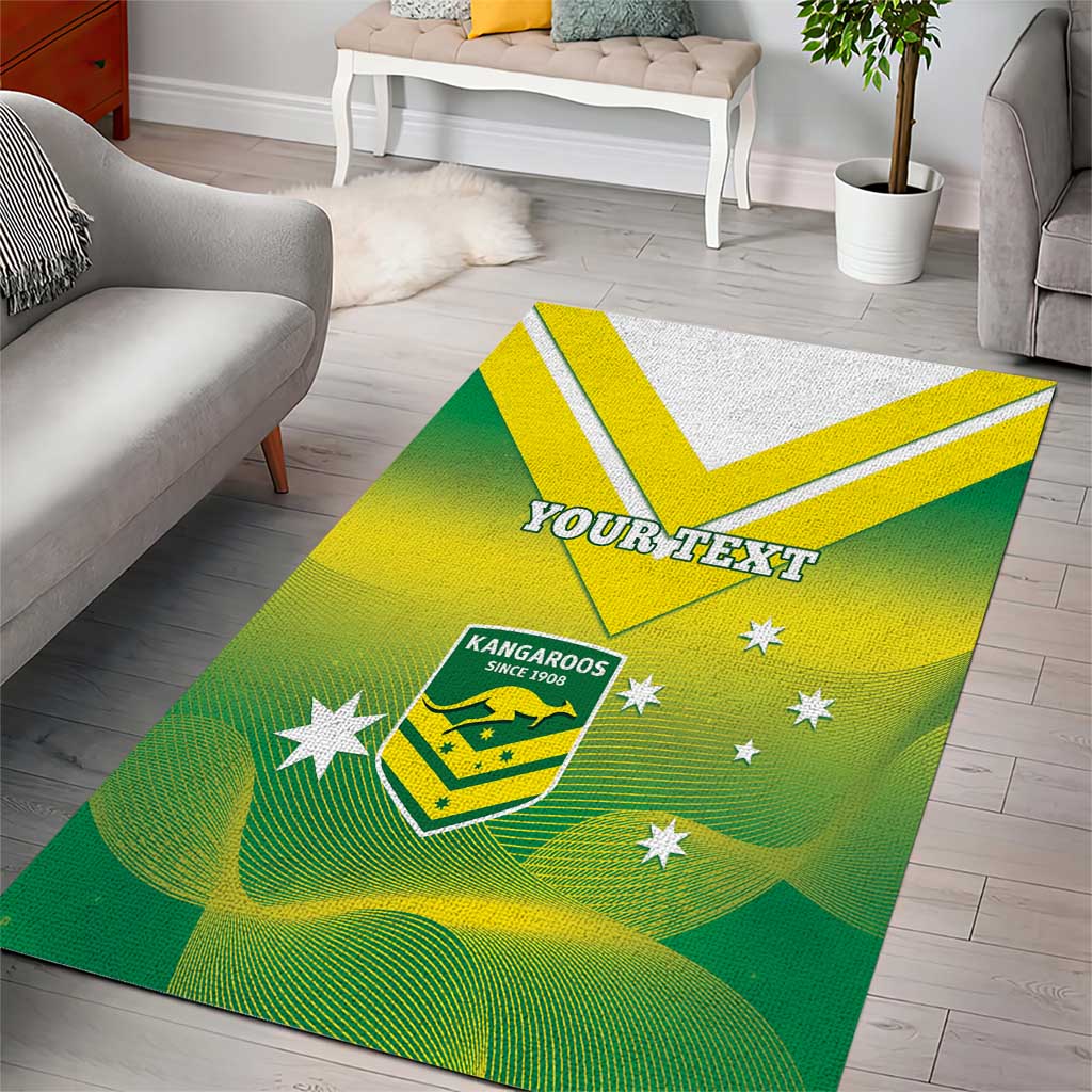 Custom Australia Rugby Area Rug 2024 Kangaroos - Gradient Sporty Style