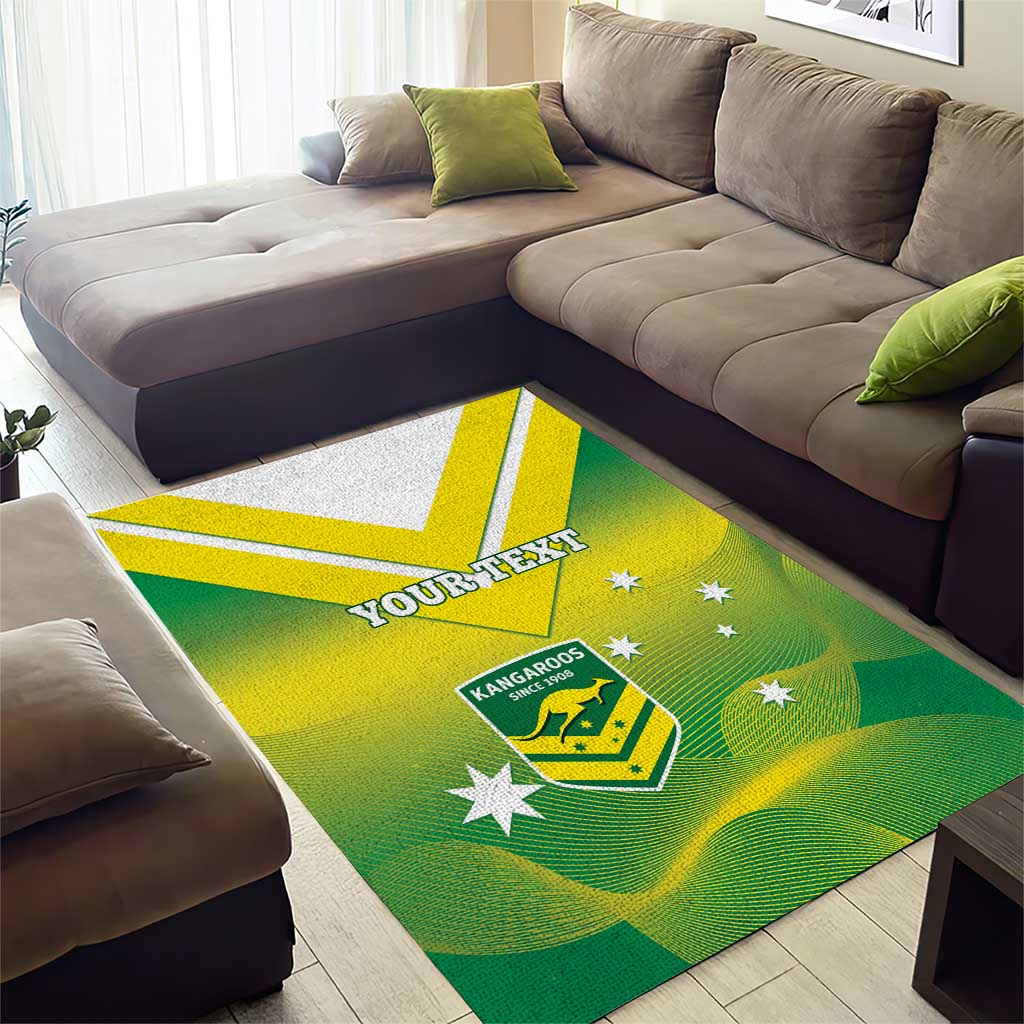 Custom Australia Rugby Area Rug 2024 Kangaroos - Gradient Sporty Style