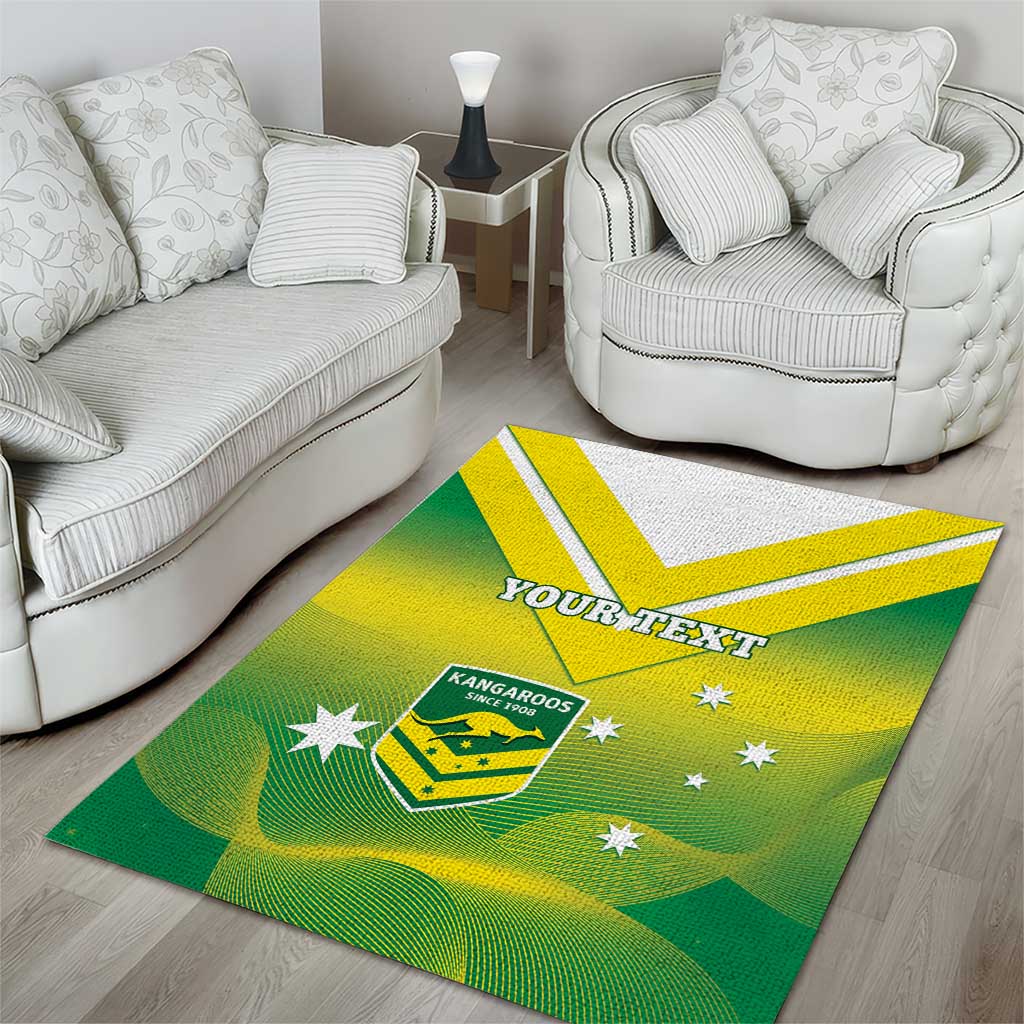 Custom Australia Rugby Area Rug 2024 Kangaroos - Gradient Sporty Style