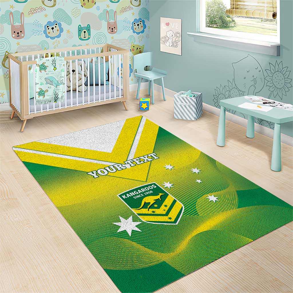 Custom Australia Rugby Area Rug 2024 Kangaroos - Gradient Sporty Style