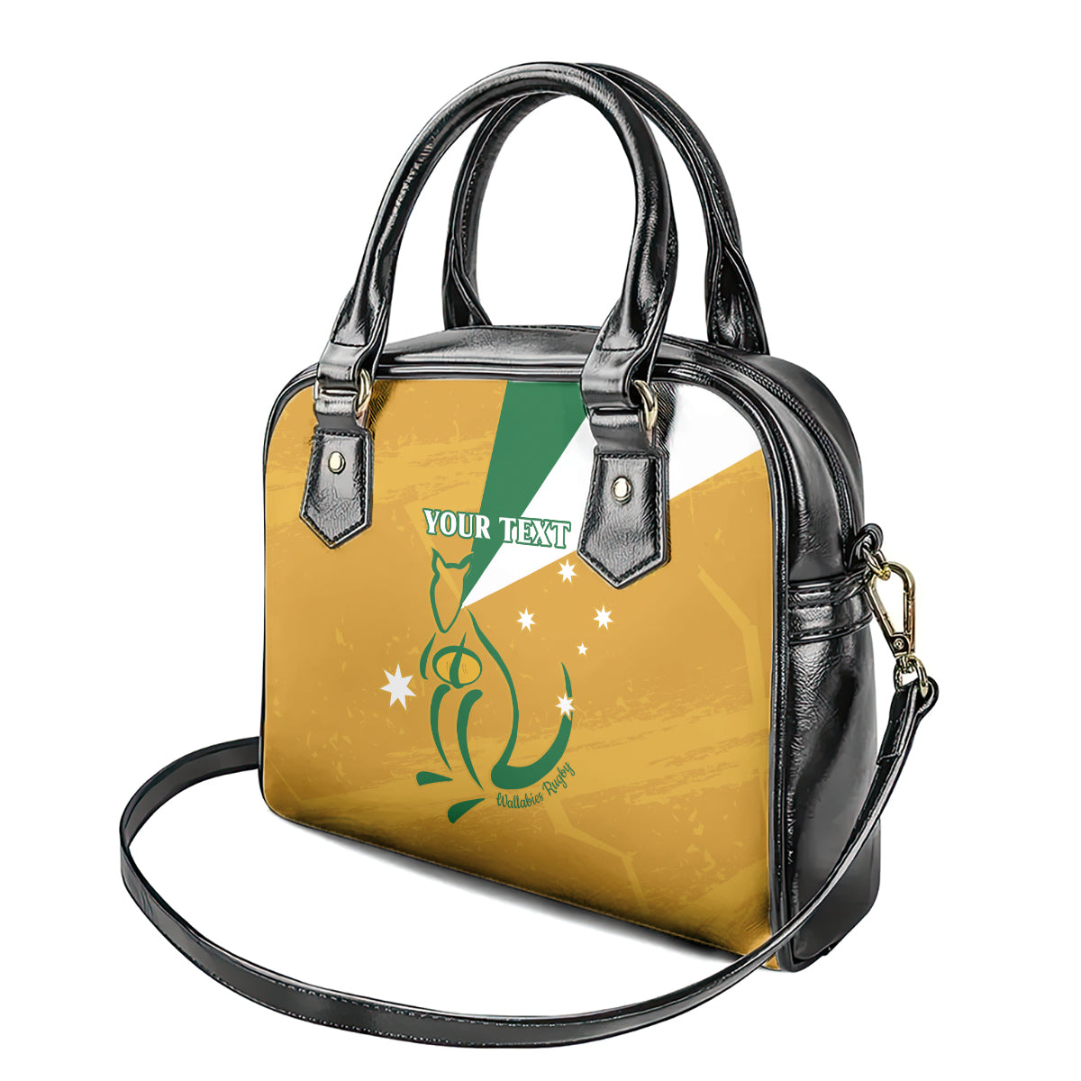 Custom Australia Rugby Shoulder Handbag 2024 Wallabies Grunge Style