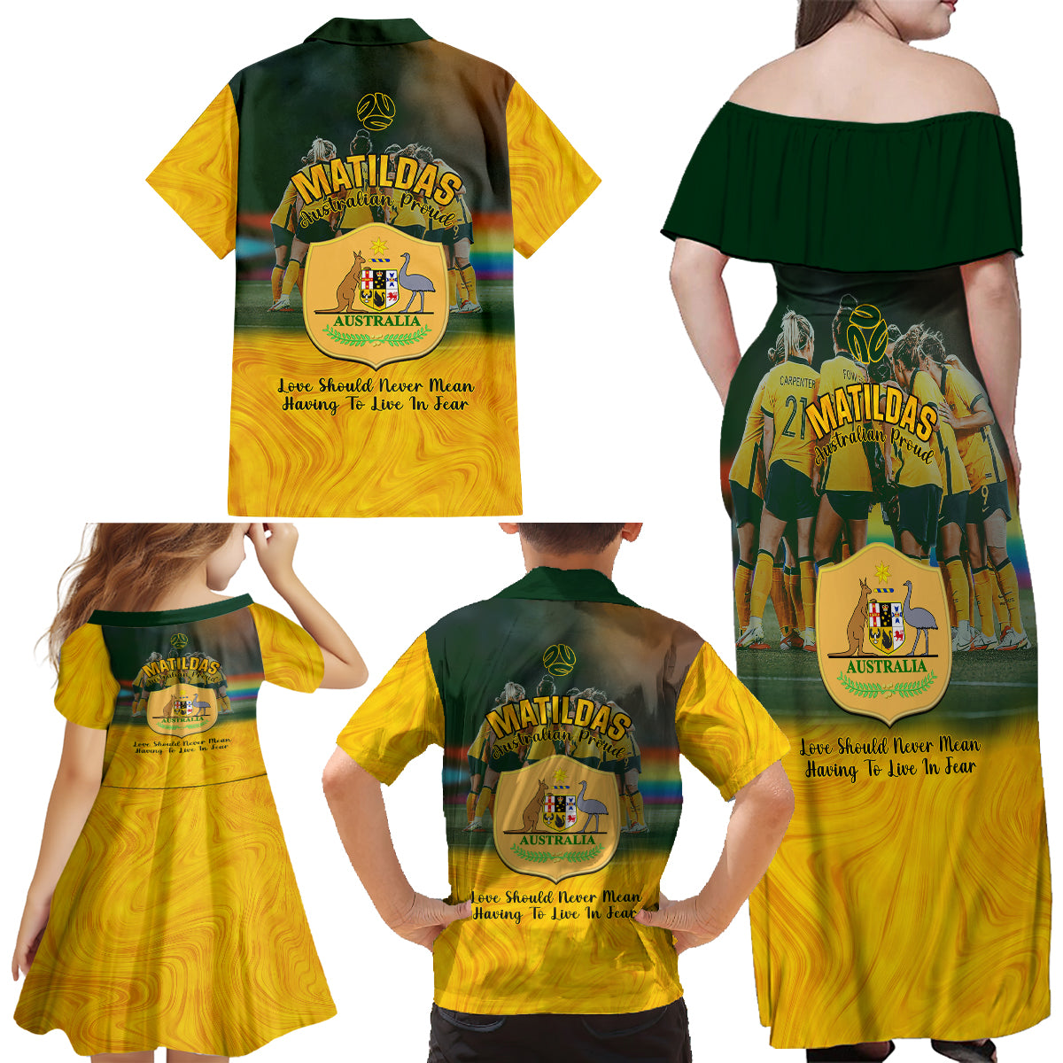 matildas-pride-family-matching-off-shoulder-long-sleeve-dress-and-hawaiian-shirt-lgbt-kangaroo-australian-proud