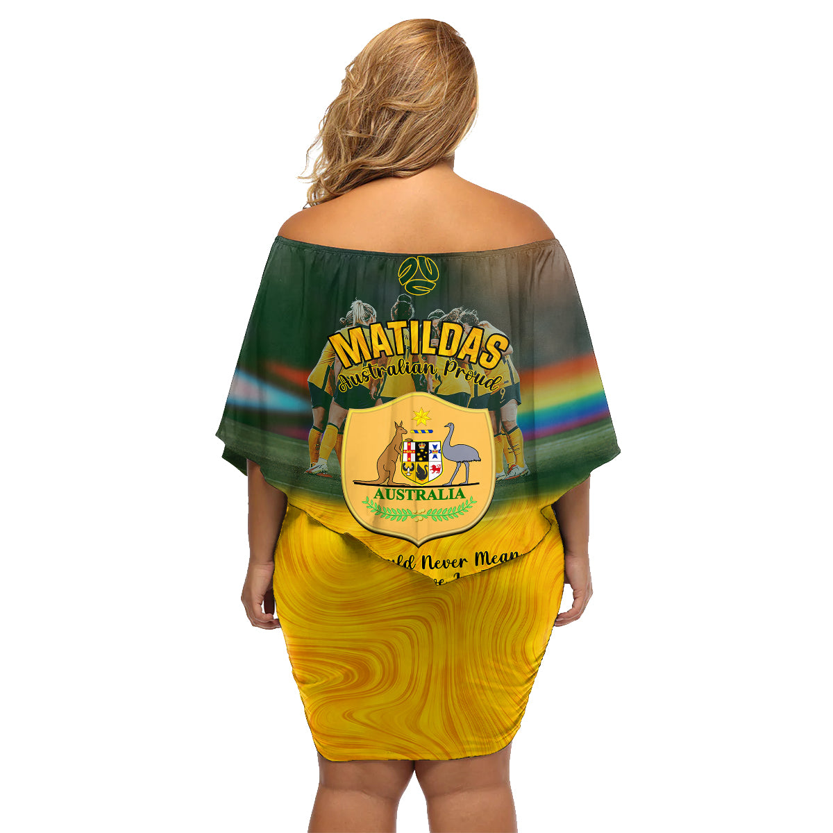 Matildas Pride Family Matching Off Shoulder Short Dress and Hawaiian Shirt LGBT Kangaroo Australian Proud LT14