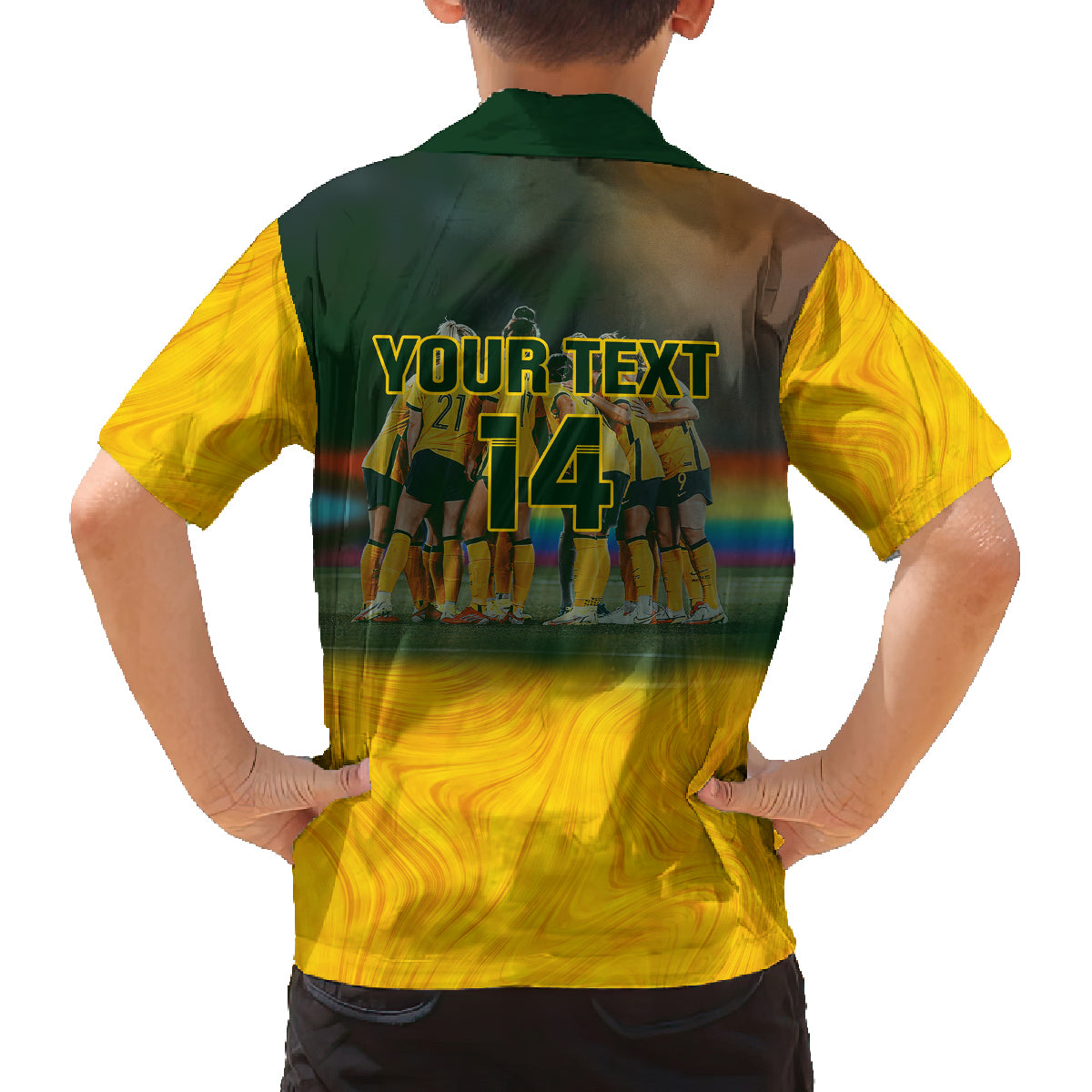 custom-matildas-pride-family-matching-long-sleeve-bodycon-dress-and-hawaiian-shirt-lgbt-kangaroo-australian-proud