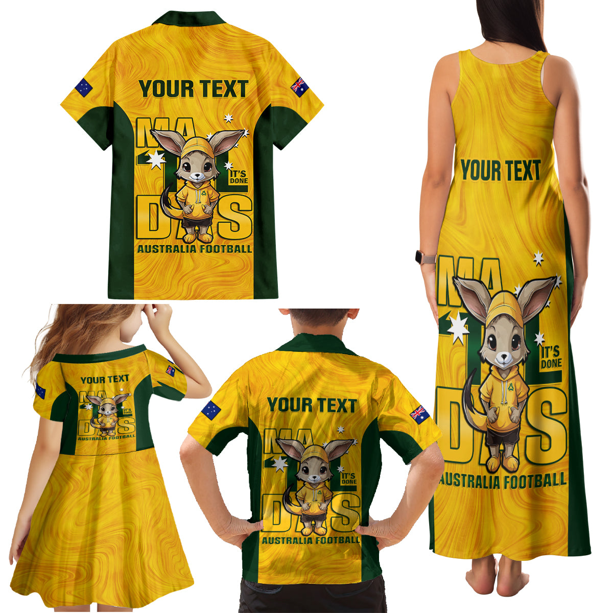 custom-matildas-family-matching-tank-maxi-dress-and-hawaiian-shirt-australian-cute-mascot-unique-gold-version