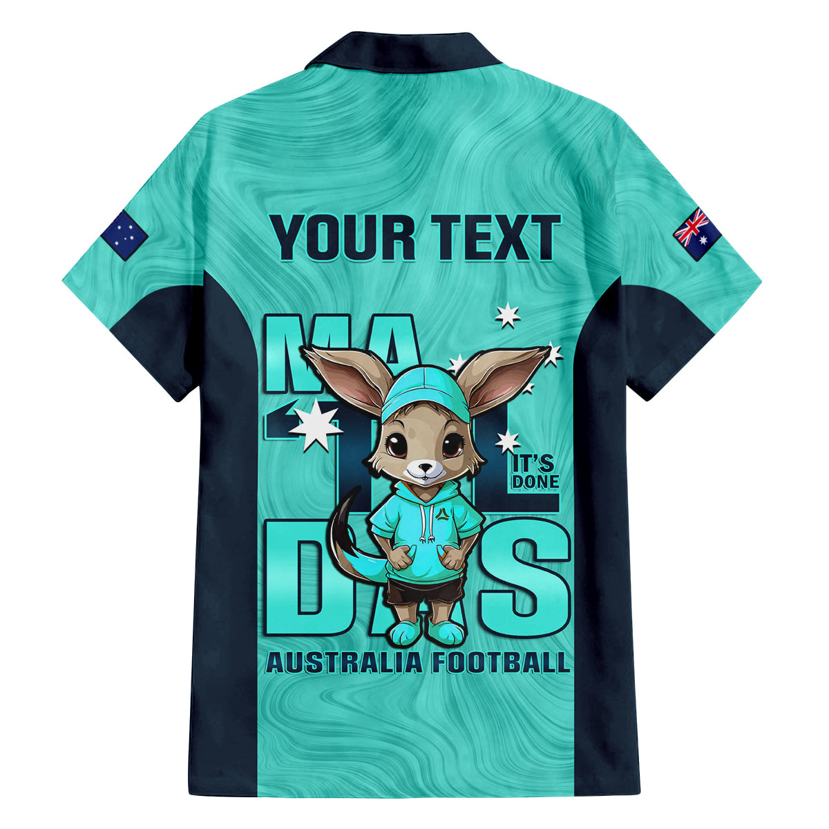 custom-matildas-family-matching-long-sleeve-bodycon-dress-and-hawaiian-shirt-australian-cute-mascot-unique-turquosie-version