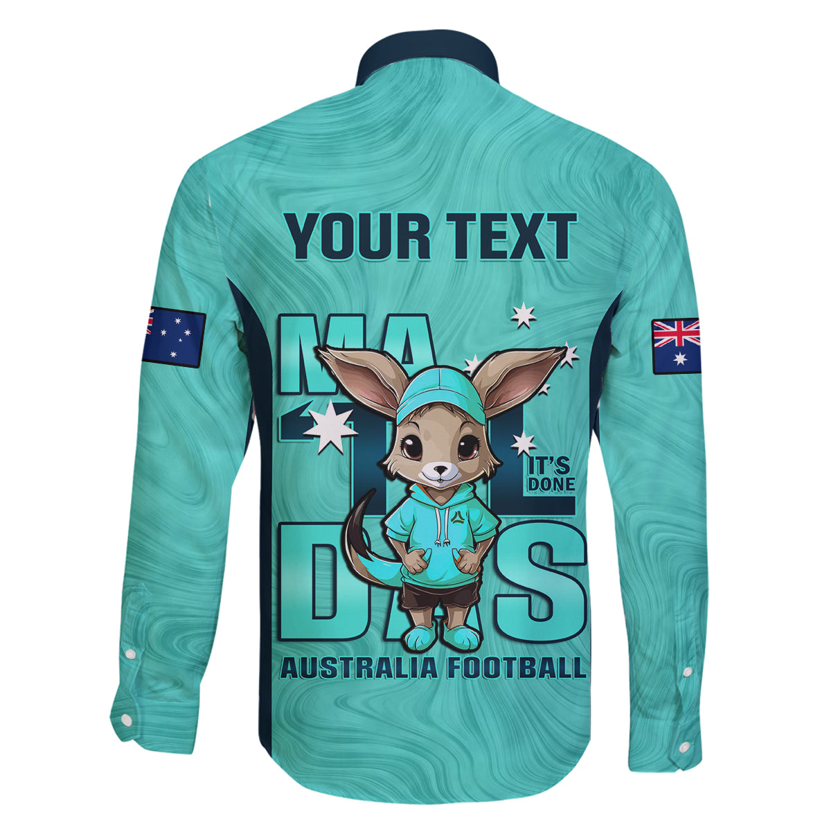 custom-matildas-family-matching-long-sleeve-bodycon-dress-and-hawaiian-shirt-australian-cute-mascot-unique-turquosie-version