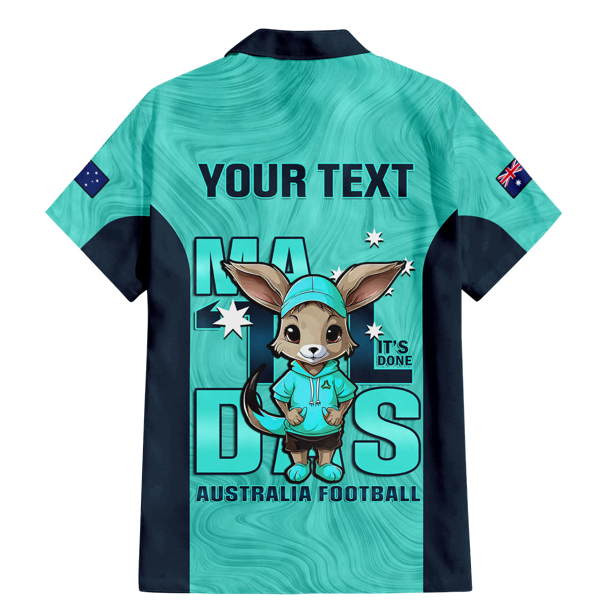 custom-matildas-family-matching-mermaid-dress-and-hawaiian-shirt-australian-cute-mascot-unique-turquosie-version