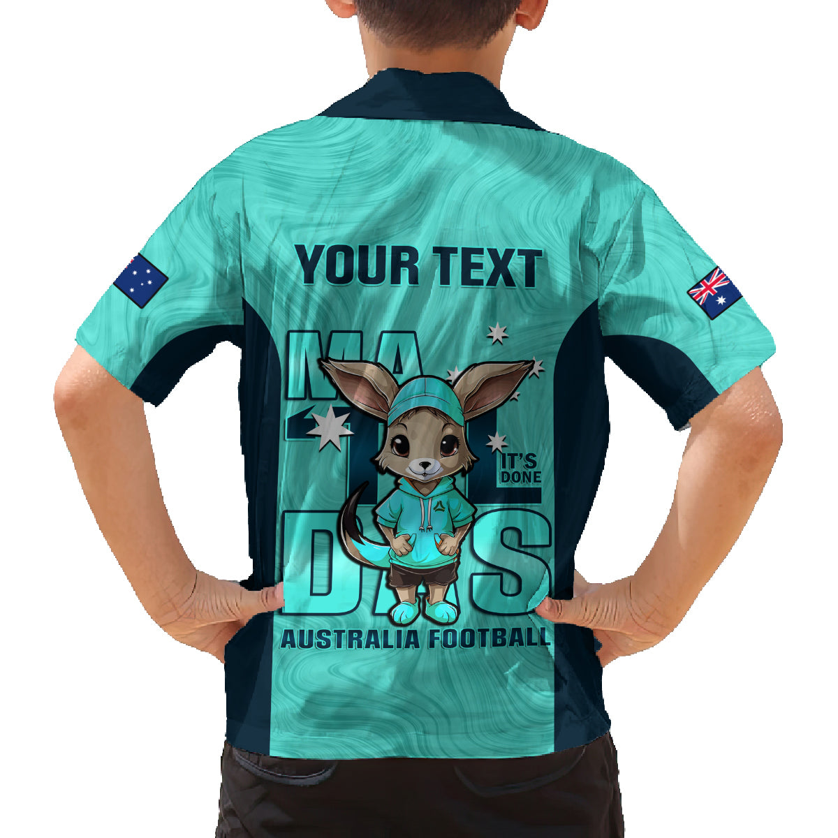 custom-matildas-family-matching-off-shoulder-maxi-dress-and-hawaiian-shirt-australian-cute-mascot-unique-turquosie-version