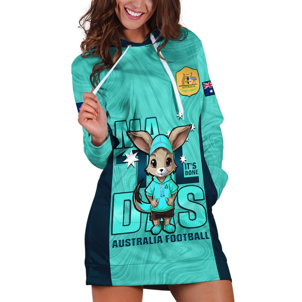 custom-matildas-hoodie-dress-australian-cute-mascot-unique-turquosie-version