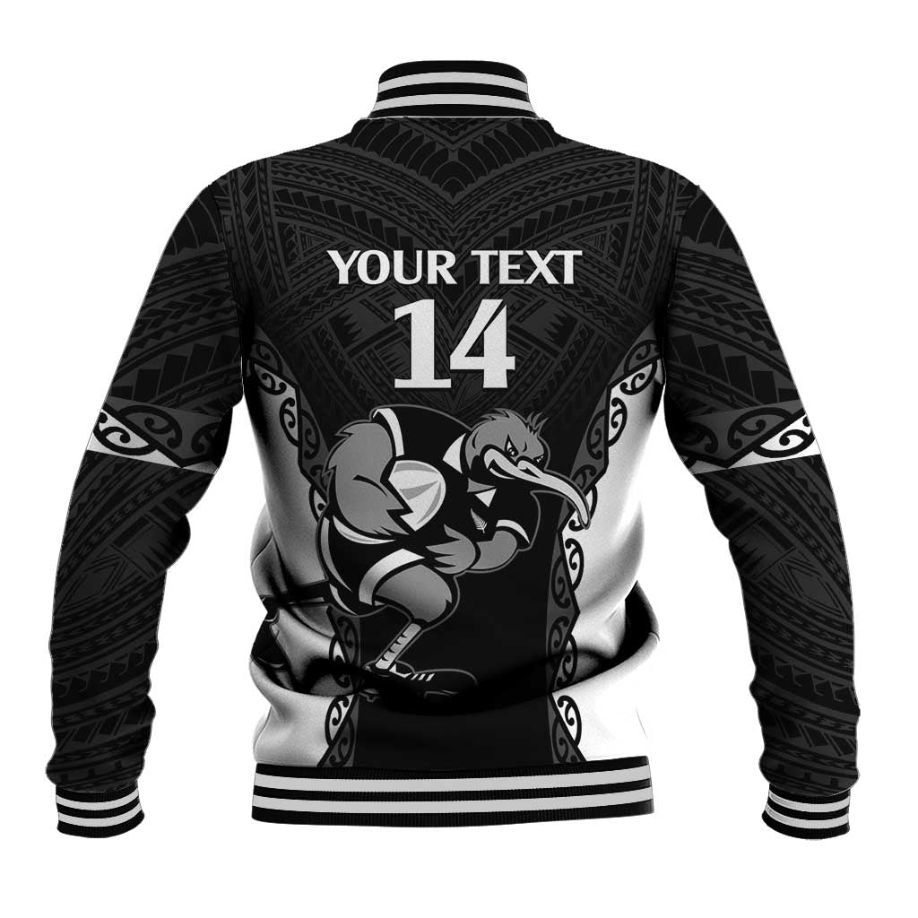 Aotearoa Rugby Custom Baseball Jacket Maori Kiwi - Mascot Style