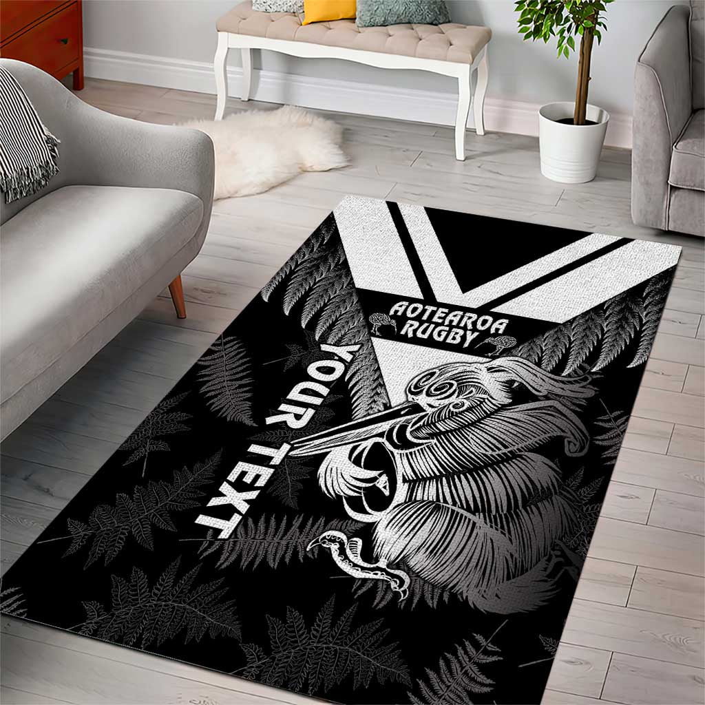 Aotearoa Silver Fern Rugby Custom Area Rug 2024 Go Kiwi