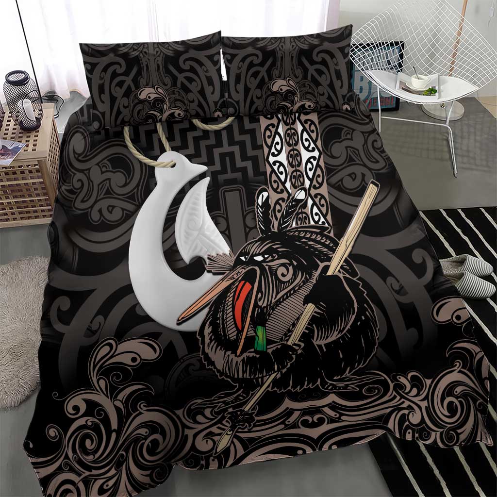 Aotearoa Hei Matau Bedding Set Haka Kiwi Mix Maori Mangopare