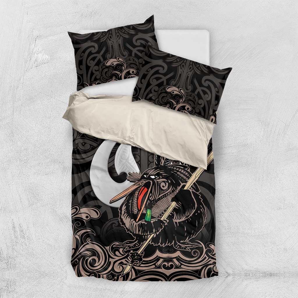 Aotearoa Hei Matau Bedding Set Haka Kiwi Mix Maori Mangopare