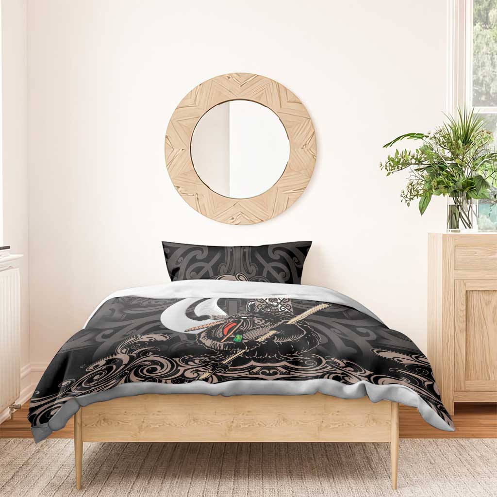 Aotearoa Hei Matau Bedding Set Haka Kiwi Mix Maori Mangopare