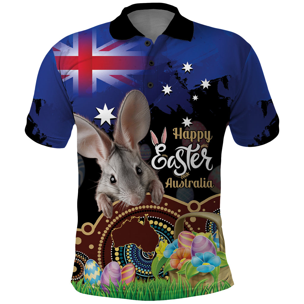 Personalised Australia Easter Day Polo Shirt Aussie Bilby Aboriginal Art