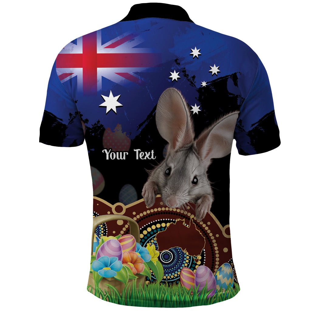 Personalised Australia Easter Day Polo Shirt Aussie Bilby Aboriginal Art