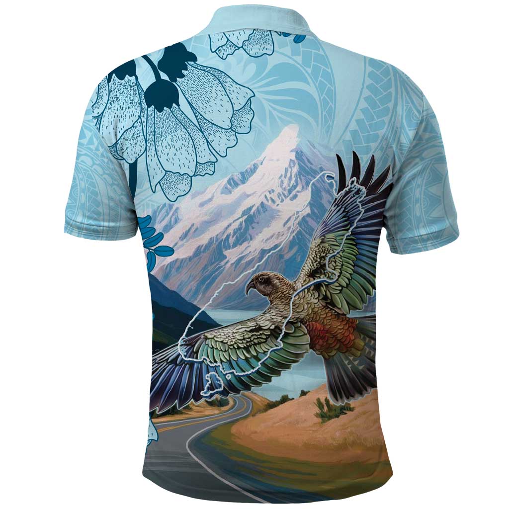 New Zealand South Island Polo Shirt Te Waipounamu Aoraki Kea Bird