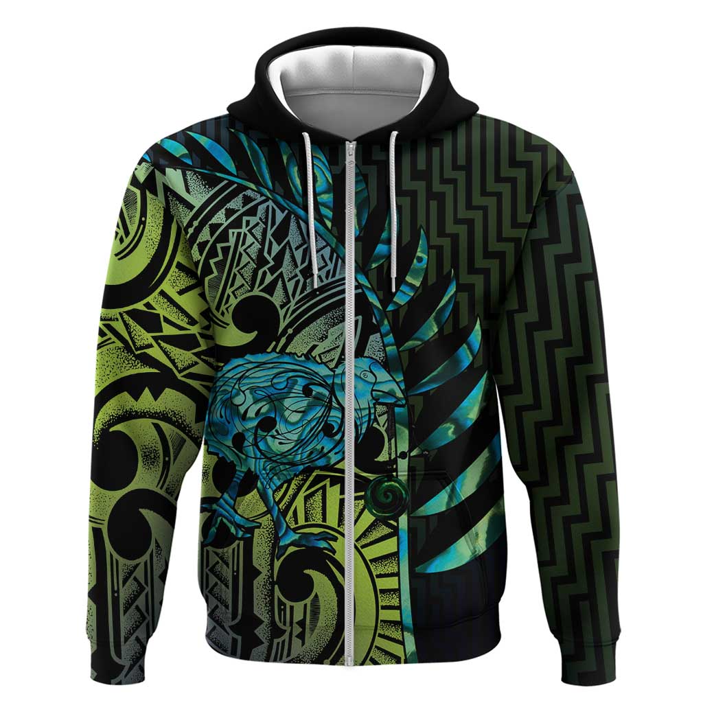 Southland Takehe Pounama Hoodie Aotearoa Poutama Paua Shell Fern