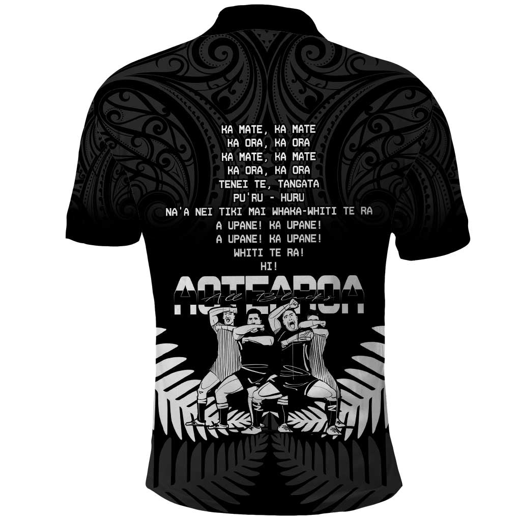 New Zealand Silver Fern Rugby Polo Shirt Haka Dance With Aotearoa Maori Pattern