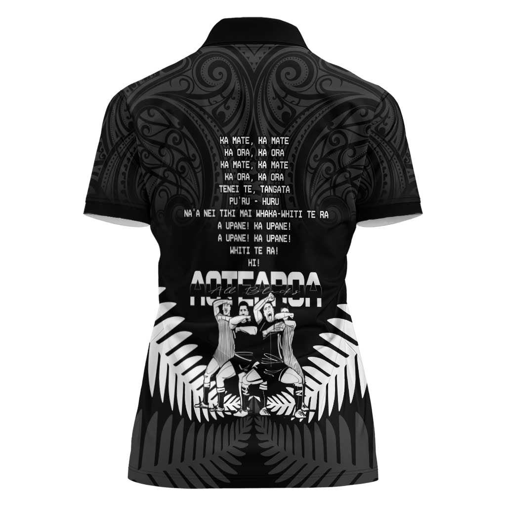 New Zealand Silver Fern Rugby Women Polo Shirt Haka Dance With Aotearoa Maori Pattern