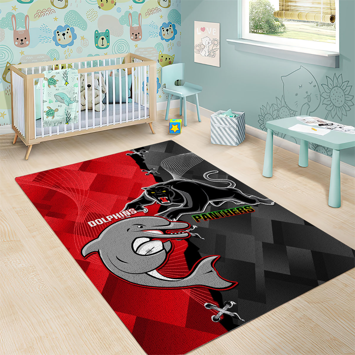 personalised-panthers-and-dolphins-area-rug-sporty-version