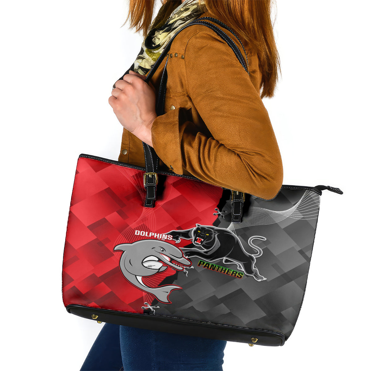 personalised-panthers-and-dolphins-leather-tote-bag-sporty-version