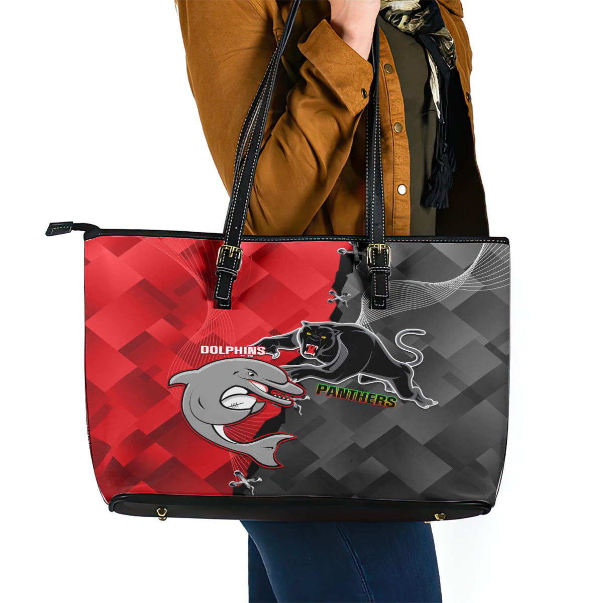 personalised-panthers-and-dolphins-leather-tote-bag-sporty-version