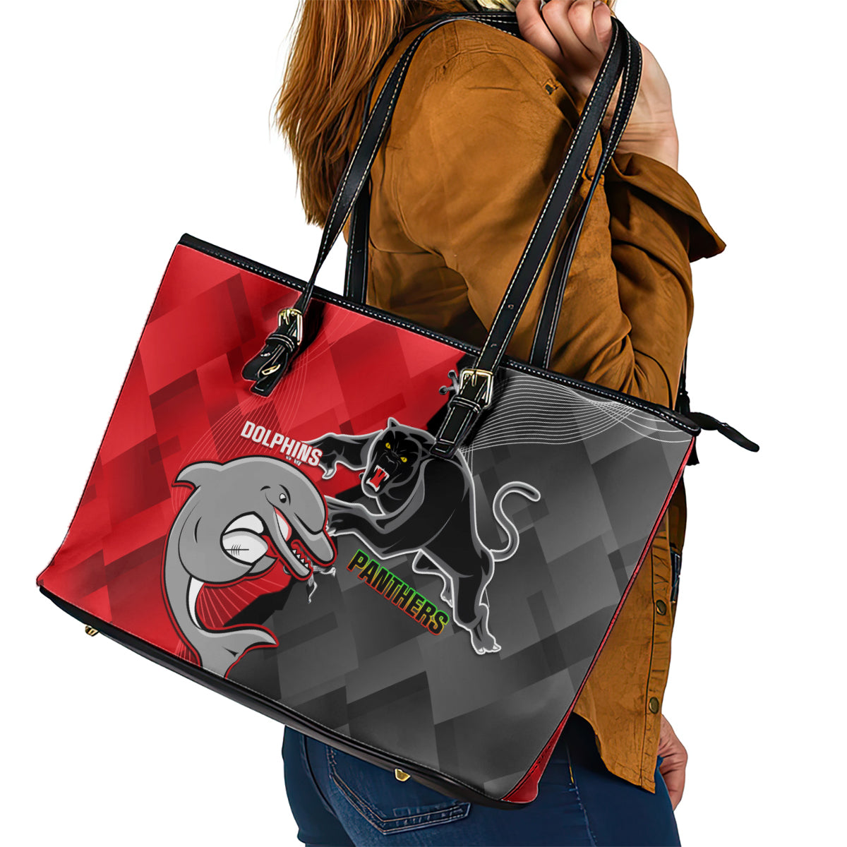 personalised-panthers-and-dolphins-leather-tote-bag-sporty-version