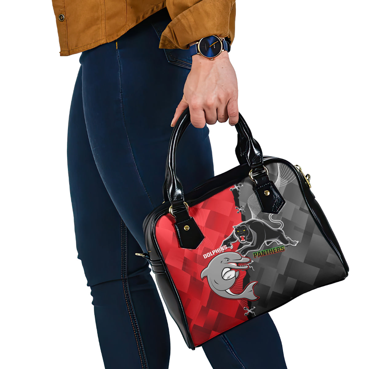 personalised-panthers-and-dolphins-shoulder-handbag-sporty-version