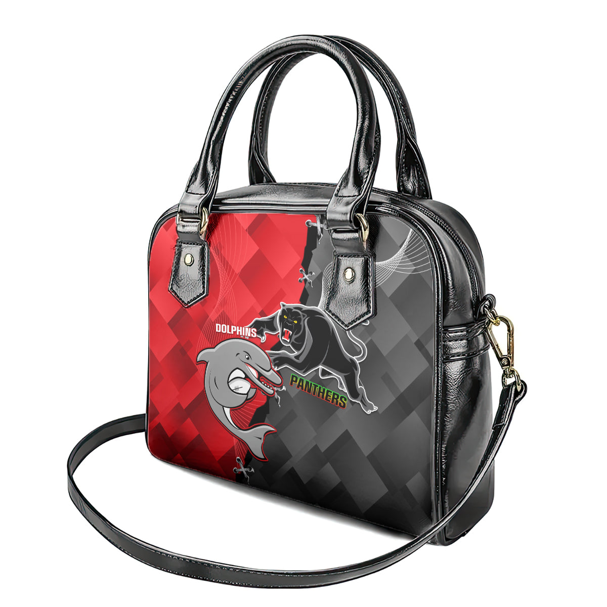 personalised-panthers-and-dolphins-shoulder-handbag-sporty-version