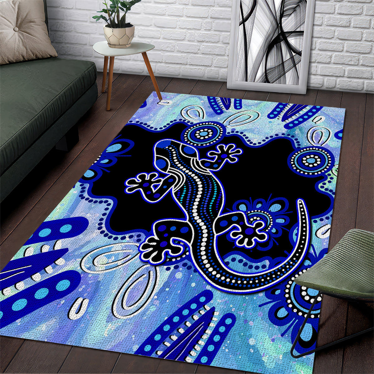 australia-area-rug-aussie-opal-pattern-with-lizard-aboriginal-art-turquoise