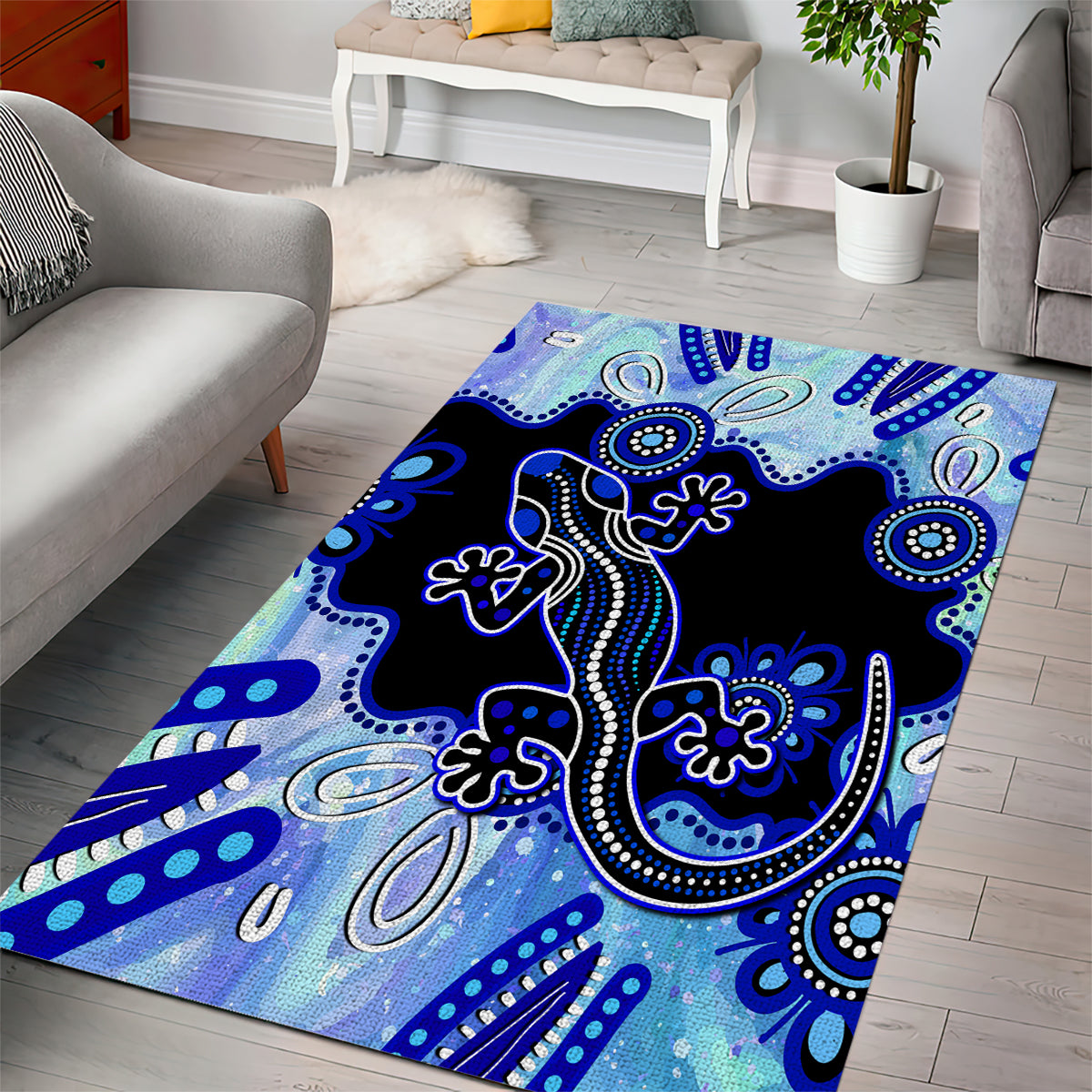 australia-area-rug-aussie-opal-pattern-with-lizard-aboriginal-art-turquoise