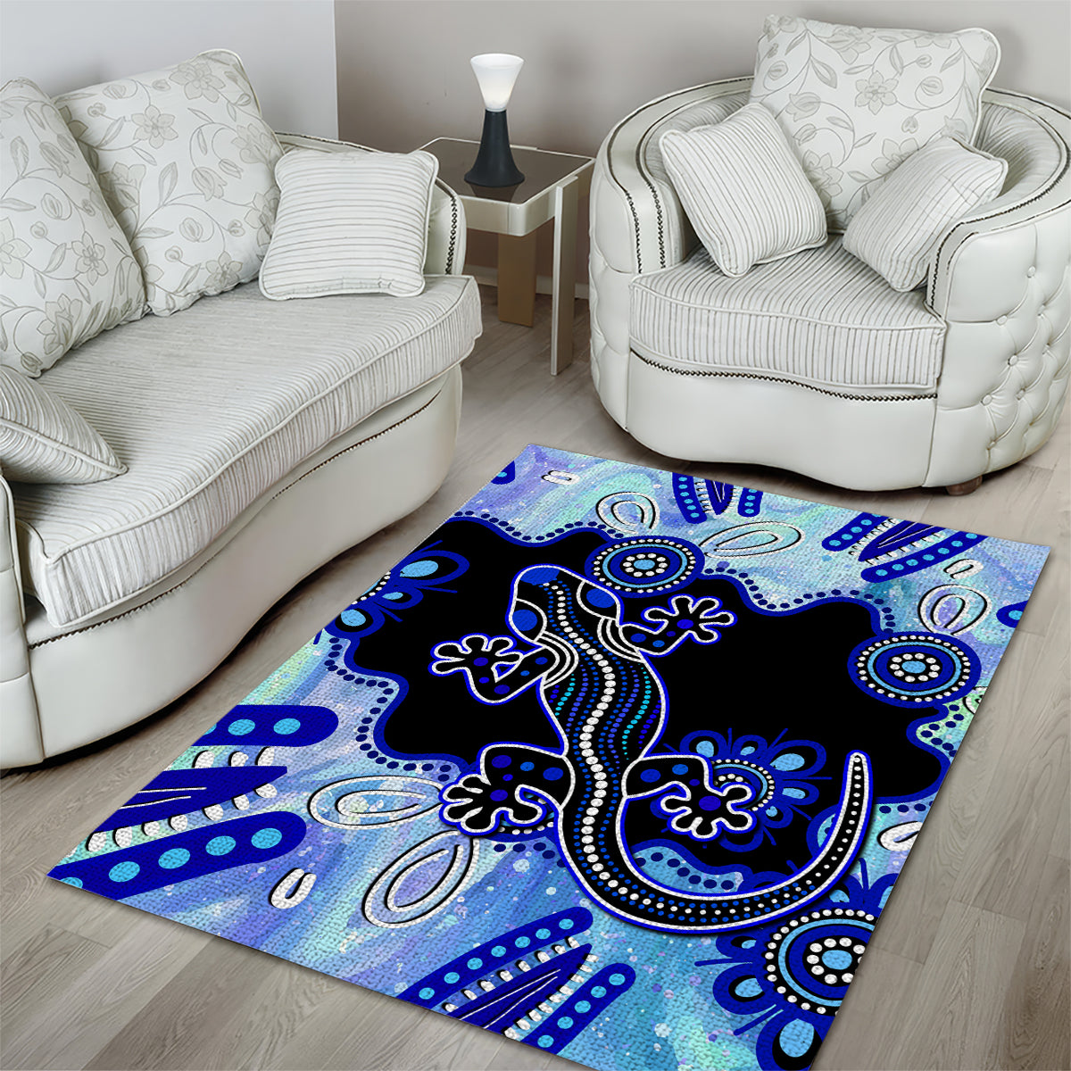 australia-area-rug-aussie-opal-pattern-with-lizard-aboriginal-art-turquoise