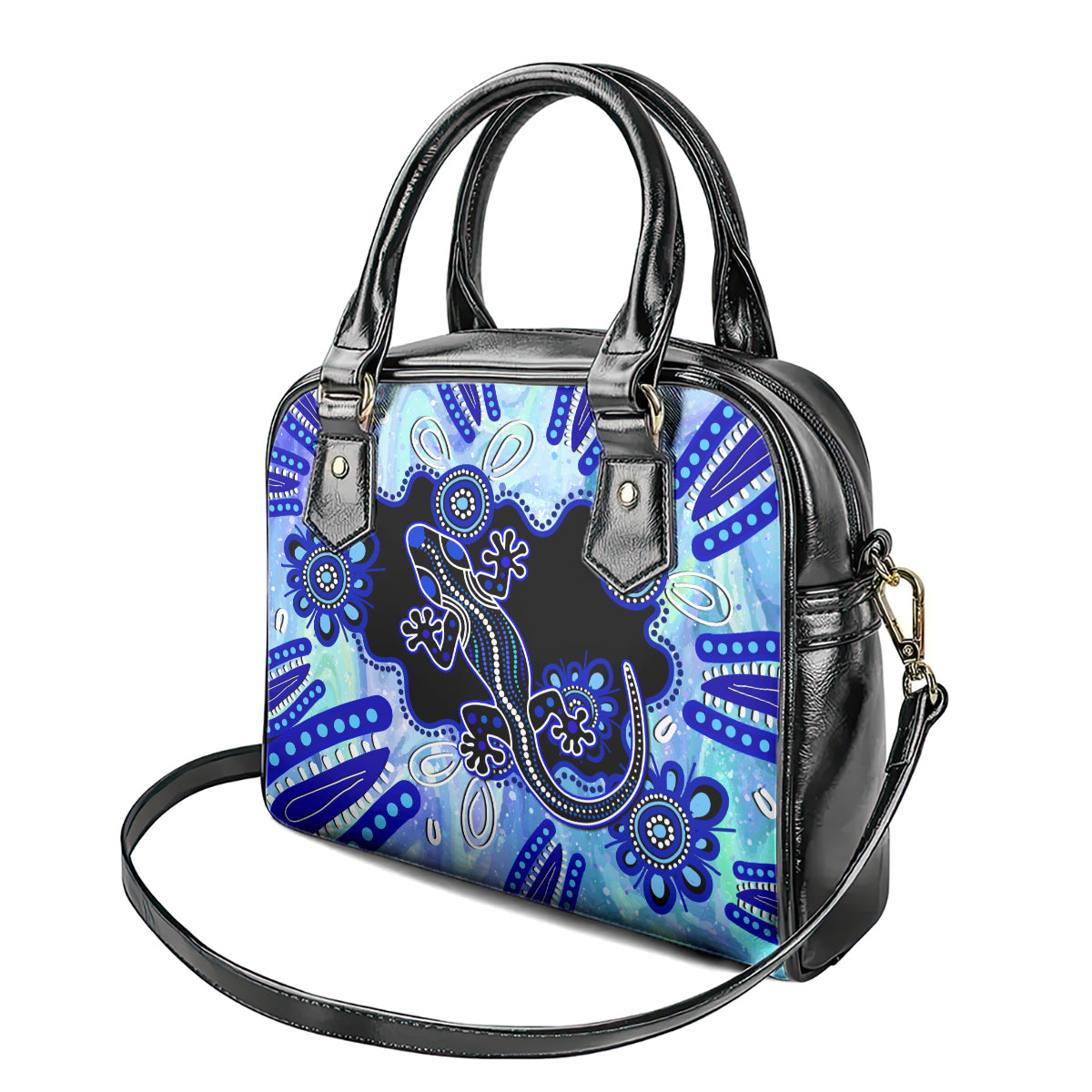 australia-shoulder-handbag-aussie-opal-pattern-with-lizard-aboriginal-art-turquoise